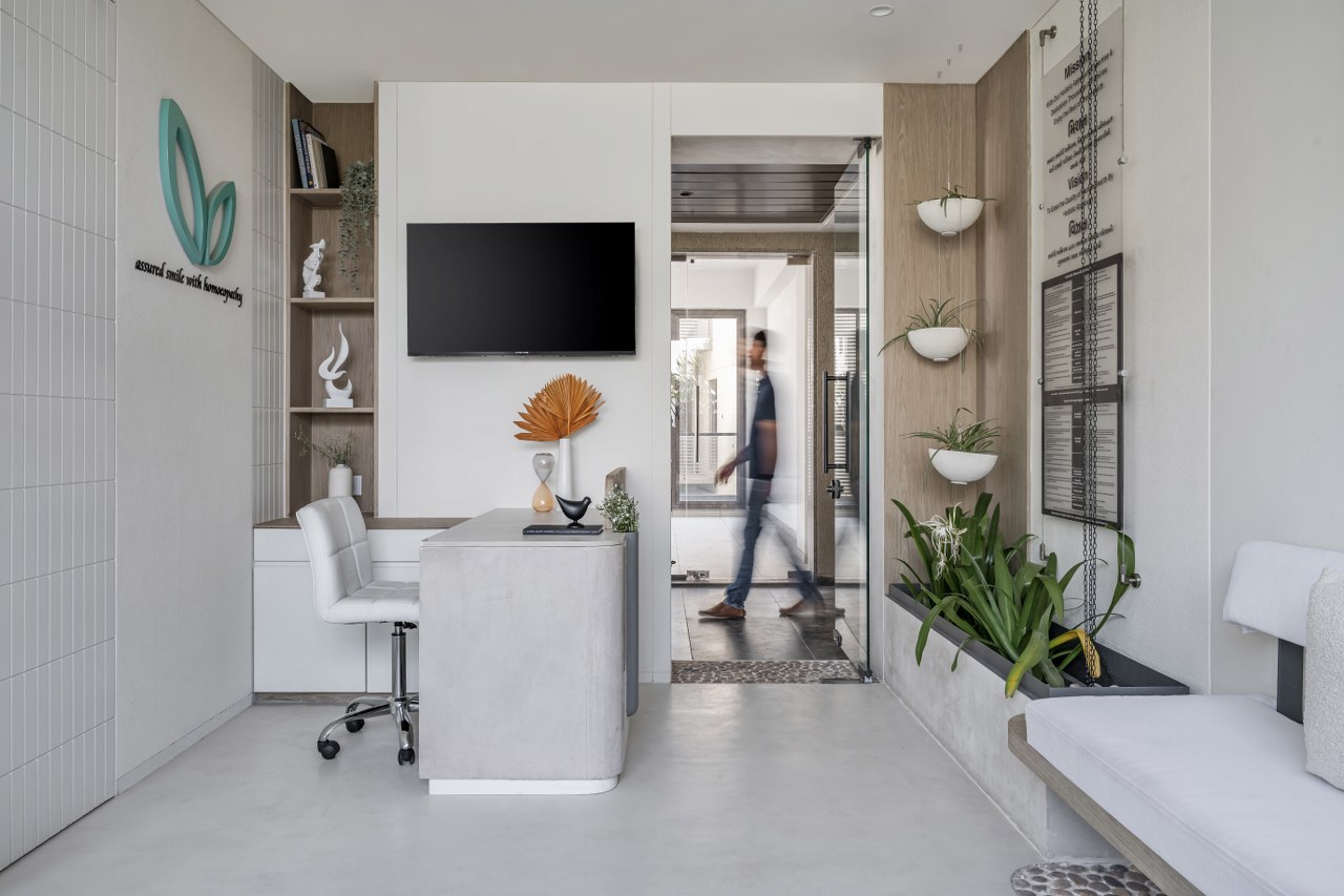 Bright, calm wellness clinic interior with natural light
