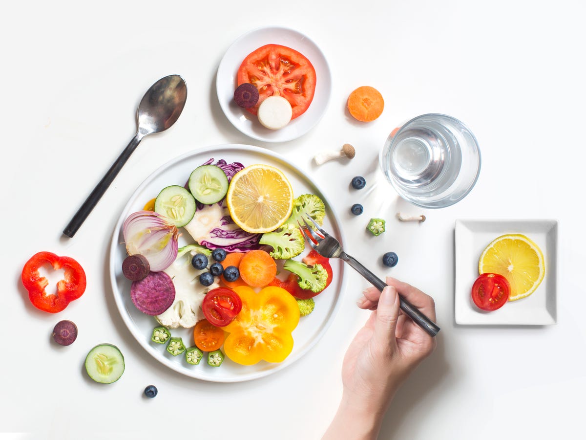 Fresh healthy food arrangement